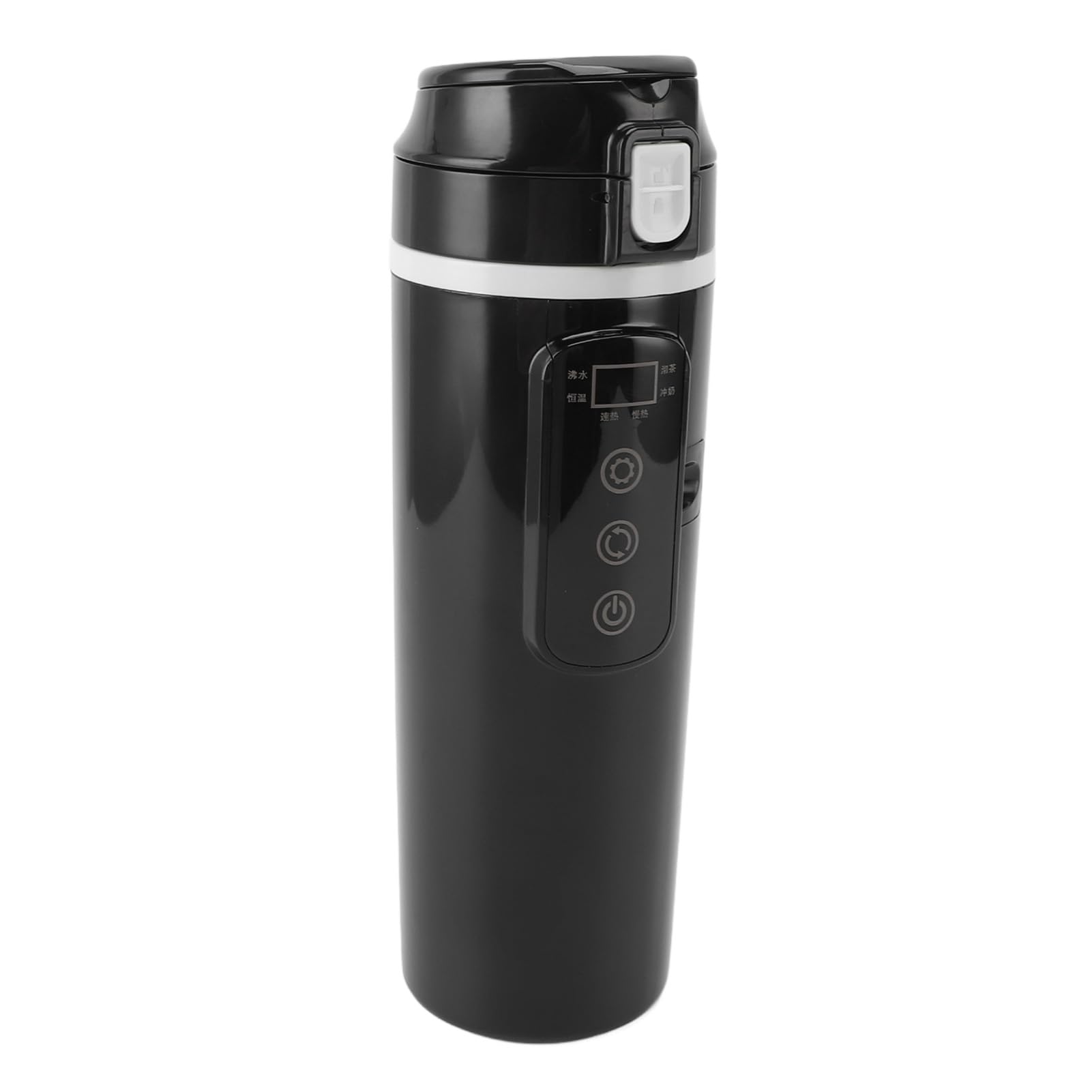 Cuifati Hervidor Eléctrico Portátil para Coche de 12 V, Caldera de Agua de Acero Inoxidable de 500 Ml, Calentador de Agua para Hervidor de Coche con Control de Temperatura Inteligente para café