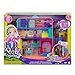 Price comparison product image Polly Pocket Starring Shani Pollyville Mighty School with 2 Micro Dolls, 3 Floors, 7 Play Areas & 12 Accessories, Toy Gift for Ages 4 Years Old & Up