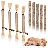 Okxiri 9 Pack Silvervine Sticks for Cats, Natural Cat Chew Stick Cat Toys Set, Matatabi Dental Care Cat Treat for Indoor Cats/Kittens Dental Care Teeth Cleaning/Play