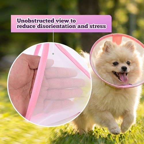 Image of Soft Elizabethan Collar for Small Dogs 2-20 lbs, Comfy Recovery Cone for Post-Surgery Spay & Neuter, Lightweight Breathable Neck Collar to Stop Licking for Teacup Puppies & Yorkies, S