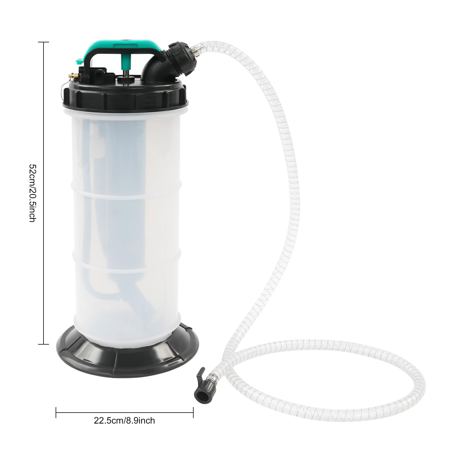 5,3L Manual Neumática, Extractor de Líquidos, Cambiador de Aceite, Bomba de Cambio de Aceite Bomba de Extracción de Líquidos con 4 Mangueras, 22,5 x 52 cm, para Aceite de Motor de Transmisión de