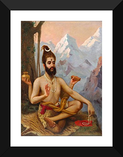 Image of Tallenge - Raja Ravi Varma Painting - Shiva as Dakshinamurthy - Large Framed Print (21x 30 inches)