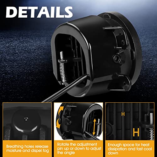 Image of 4Inch LED Fog Lights for 2007-2018 Jeep Wrangler JK JKU 2018-2024 JLU Front Bumper White Round Fog Light, 30W LED Off Road Lights for Driving, 4 inch Fog Lamps, Accessories for Jeep Wrangler 2PCS