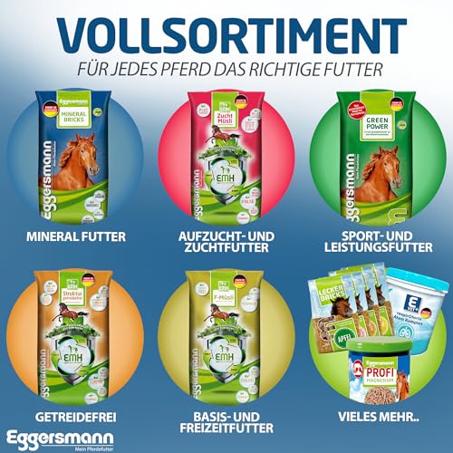 Eggersmann Mein Pferdefutter Profi Aminoral 20 kg – Konzentrat mit essentiellen Aminosäuren – Unterstützt den Muskelaufbau, die Rittigkeit & Ausdauer – Ergänzungsfuttermittel ideal für Sportpferde