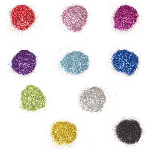 Fine Glitter, 10 Colors Extra Fine Resin Glitter for Epoxy Resin Hair Face Nail Body, 3g Each Bag