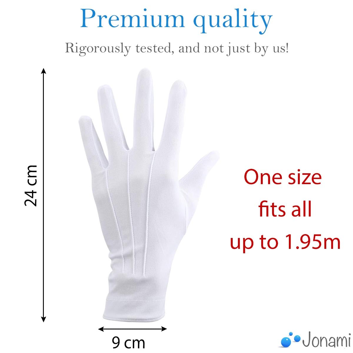 Image secondaire de Gants Blancs en Coton pour Déguisement de Noël - Jonami