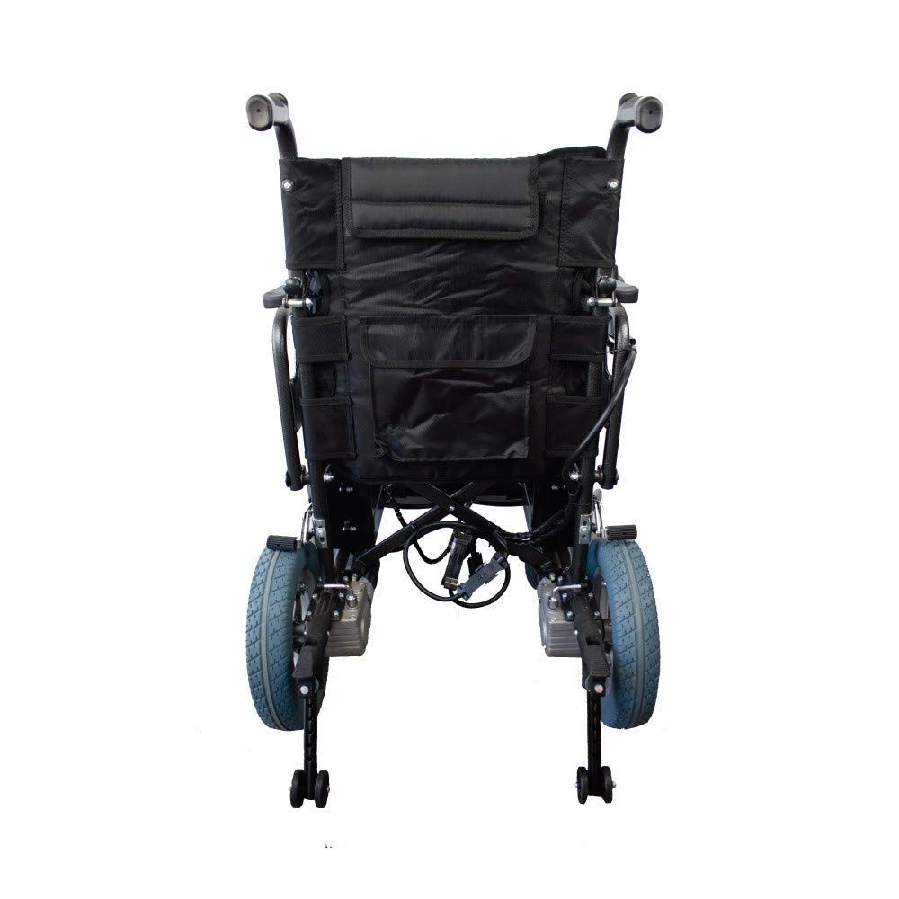 Mobiclinic, Silla de Ruedas Eléctrica, Plegable, con Motor, Cenit, Autonomía 20 km, con Joystick, Reposabrazos y Reposapiés Abatibles, 20Ah, Acero, Negro