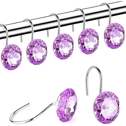 YUYIKES Diamond Shape Shower Curtain Hooks Cover