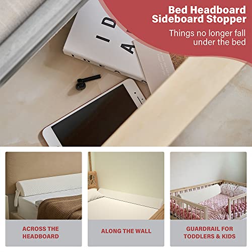 Jakoola Bed Wedge Pillow Stopper Mattress Filler Pillow For Gap Between Mattress And Headboard Sideboard Queen Size 60” X 8” X 6” #TOP3