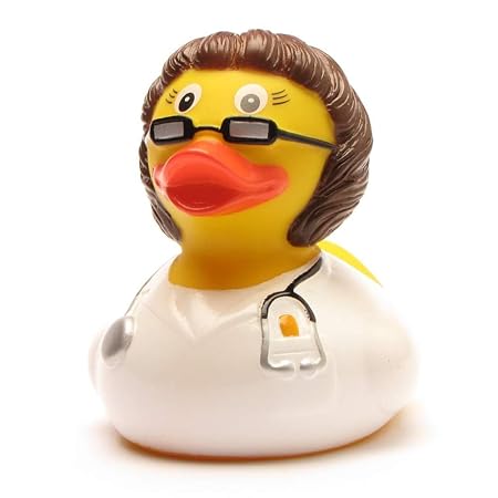 Duckshop I Badeente Ärztin brünett I Quietscheente I L: 8 cm I Quietscheentchen I Geschenk für Mediziner I Präsent Ärzte Duckshop I Badeente Ärztin brünett I Quietscheente I L: 8 cm I Quietscheentchen I Geschenk für Mediziner I Präsent Ärzte
