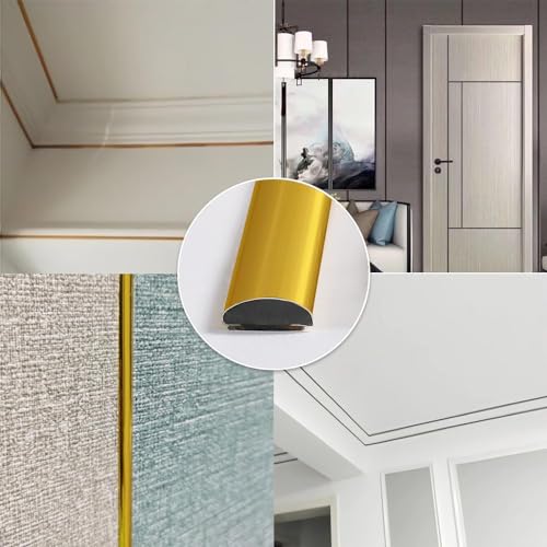 WZERHO Zierleisten Selbstklebend,Selbstklebend Chromleiste,Selbstklebend Leisten für Wand, Decke, Boden, Schränke, Fliesen, Kanten (Weiß 4M-8mm)