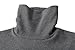 HieasyFit Women's Soft Cotton Turtleneck Top Basic Layer Darkgray M