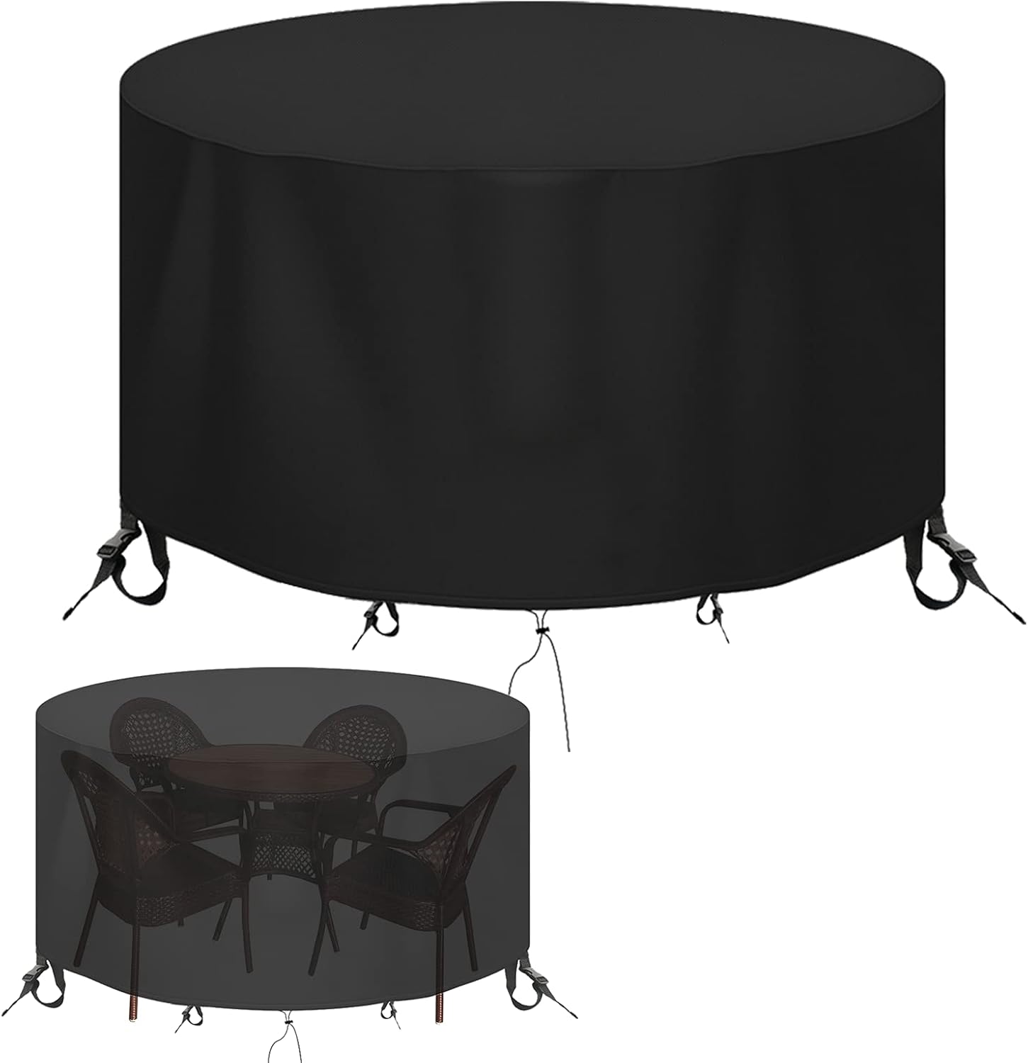 Garden Furniture Covers Waterproof,Round Outdoor Table Cover,600D Heavy