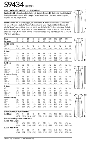 Patron de couture Simplicity S9434 pour robes de style régence - 3