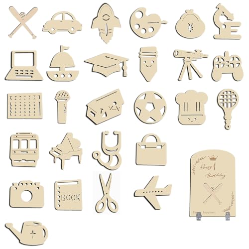 lollipopk 選び取りカード 天然木製 27枚 1歳 誕生日 出産祝い 記念祝い 百日祝い 誕生日祝い 成長記録 レターバナー 赤ちゃん 男の子 女の子 プレゼント ギフト メモリアルボード付き 取扱説明書あり