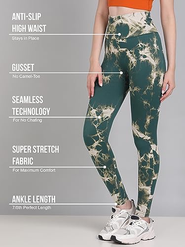 Image of Kobo Active Wear for Women Gym | High Waist | Ankle Length | Squat-Proof | Workout Tights for Women | 4-Way Stretch | Leggings for Gym, Cardio | Yoga Pants (Imported)