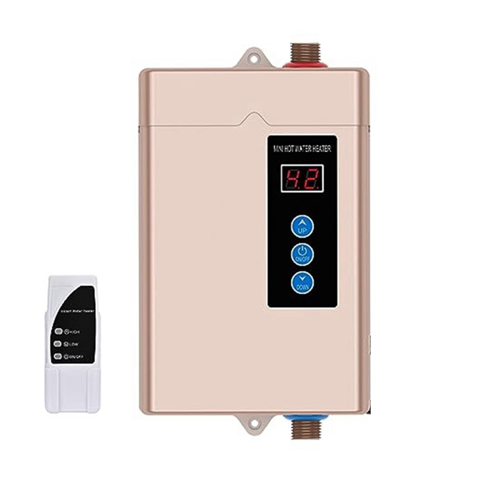 3000W Tankless Water Heater Electric,Instant Hot Water Heater with Remote Control, LCD Touch Screen Water Heat Compact and Durable(Sliver)