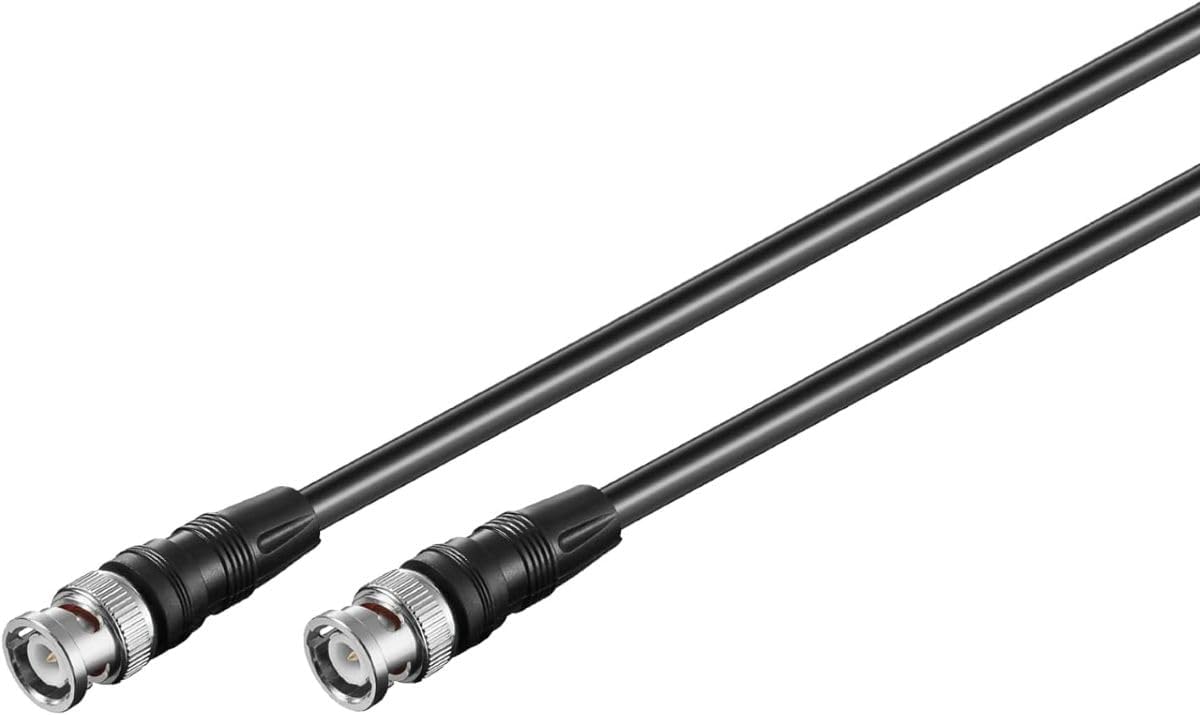 50272 BNC Connector Cable, (RG58), Shielded, Black, 1 m Cable Length