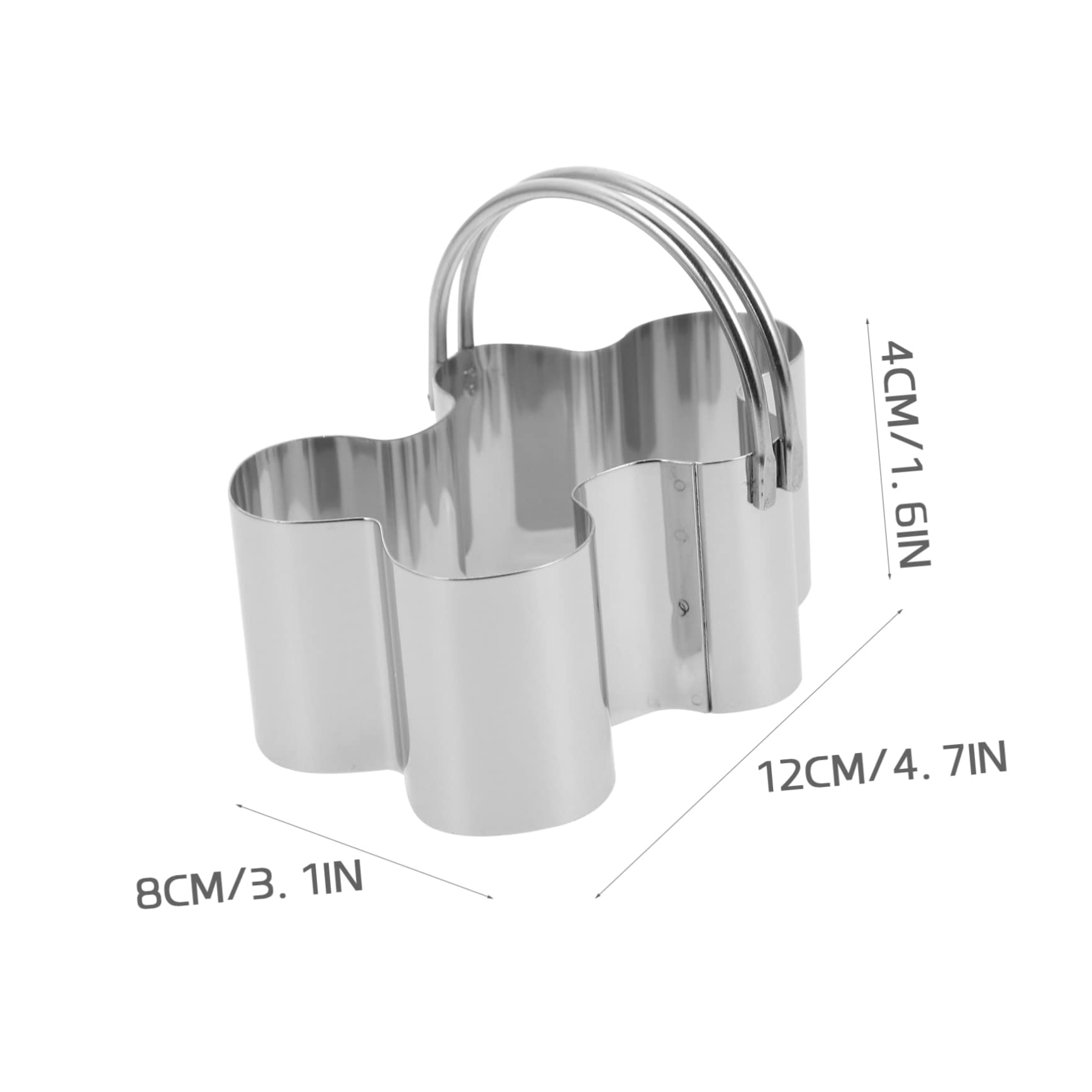PRETYZOOM 20 Stk 5-teiliges Set Mousse-ringe Fondant Keksform Backform Kekse Mit Schokoladenüberzug Schöner Keksausstecher Formen Für Lebkuchenplätzchen Keksformer Silver Rostfreier Stahl