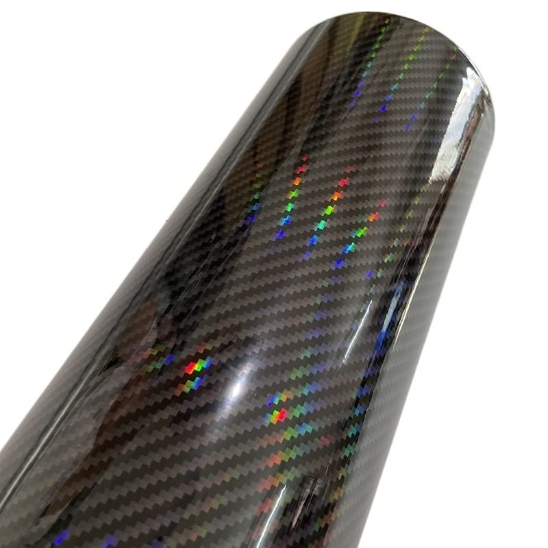 Buy Carbon Fibre Wrap Holographic Black Carbon Fiber Vinyl Wrap Film