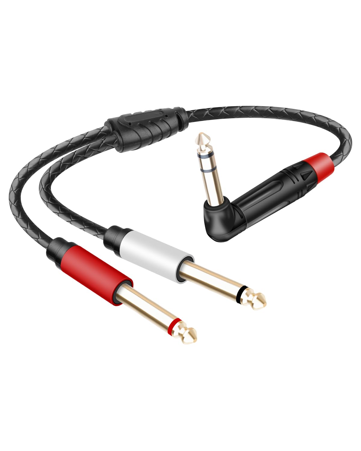 Cable TRS 1/4 a doble TS mono divisor estéreo Y de 6.35 mm 8