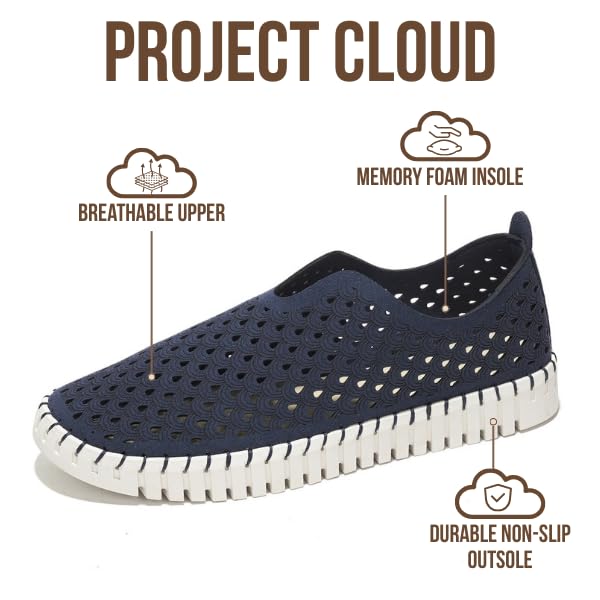 Image of Project Cloud Womens Shoes - Lightweight Summer Loafers for Women with Memory Foam Insole - Stylish & Comfortable Womens Loafers - Perfect Spring Shoes for Women 2026 (Lily)