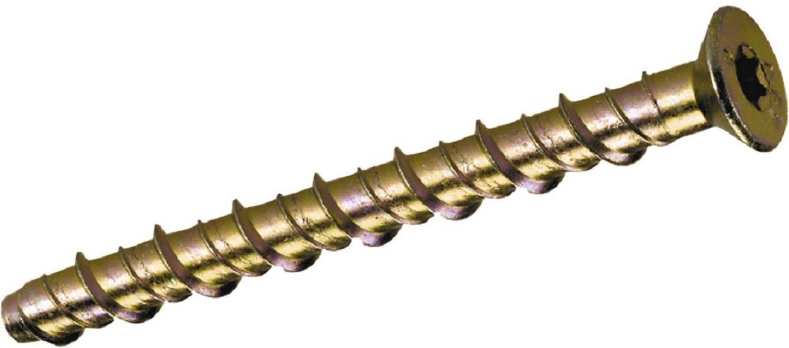 Unifix Yellow V35139 5 X 75Mm Thunderbolt Zinc And Countersunk 6 Lobe T25 Masonry Anchor (Box Of 100)