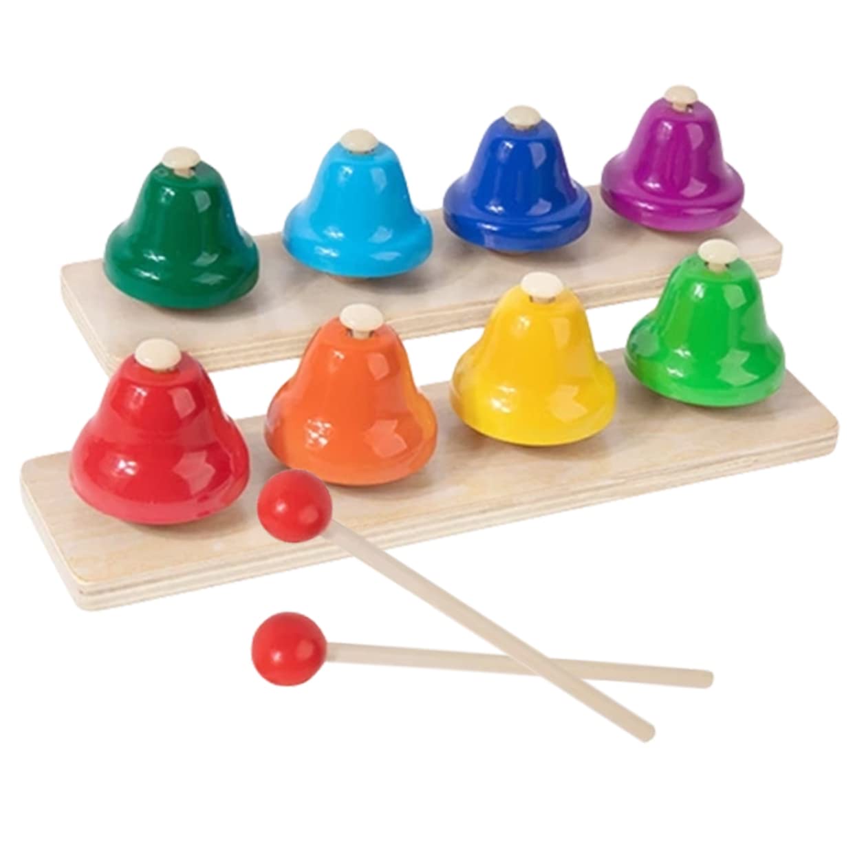 SUPVOX Campanelli Mano Colorati per Strumenti Musicali Percussione per Ragazzo Ragazza Giocattoli Interattivi per Sviluppo Mano-cervello e Interesse per Musica