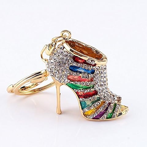Yosoo Phone Car Bag Key Ring Keychain Charm Gift - for Women Ladies Girls' Key Bling Shoe Purse Fashion Decoration Cover