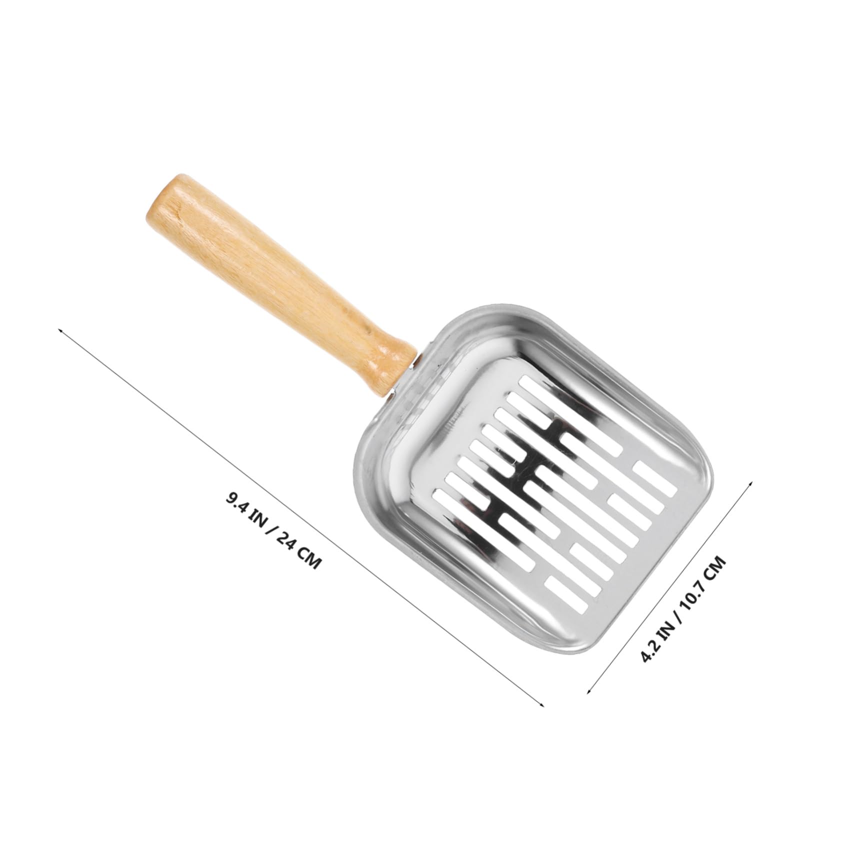BCOATH Cat Litter Shovel Long Handle Metal Litter Scoop Cat Litter Scooper Cat Litter Scoop Metal Long Handle Litter Scoop Metal Litter Scooper Cat Scooper Silver Stainless Steel