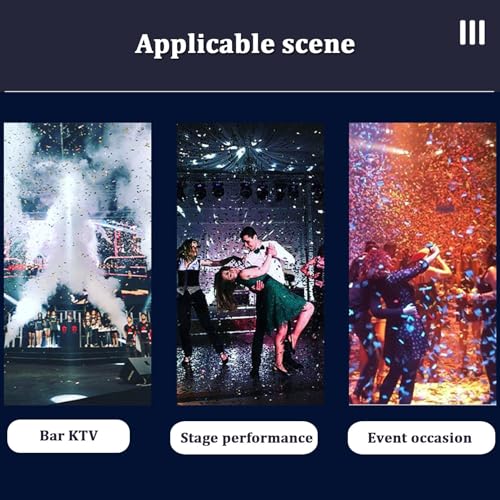 Macchina spara coriandoli Cannone spara coriandoli elettrico con DMX 512 wireless e telecomando, ideale per feste, matrimoni, concerti ed eventi speciali Effetti scenici