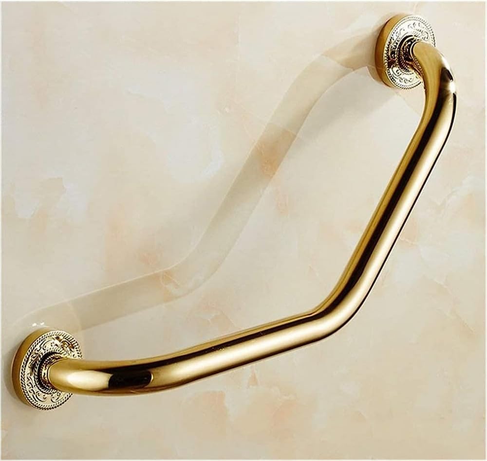 Barres D'Appui Barre D'Appui en Cuivre, Barre D'Appui Antidérapante, Barre Porte-Serviettes, Barre D'Appui Dorée, Toilettes pour Personnes Âgées
