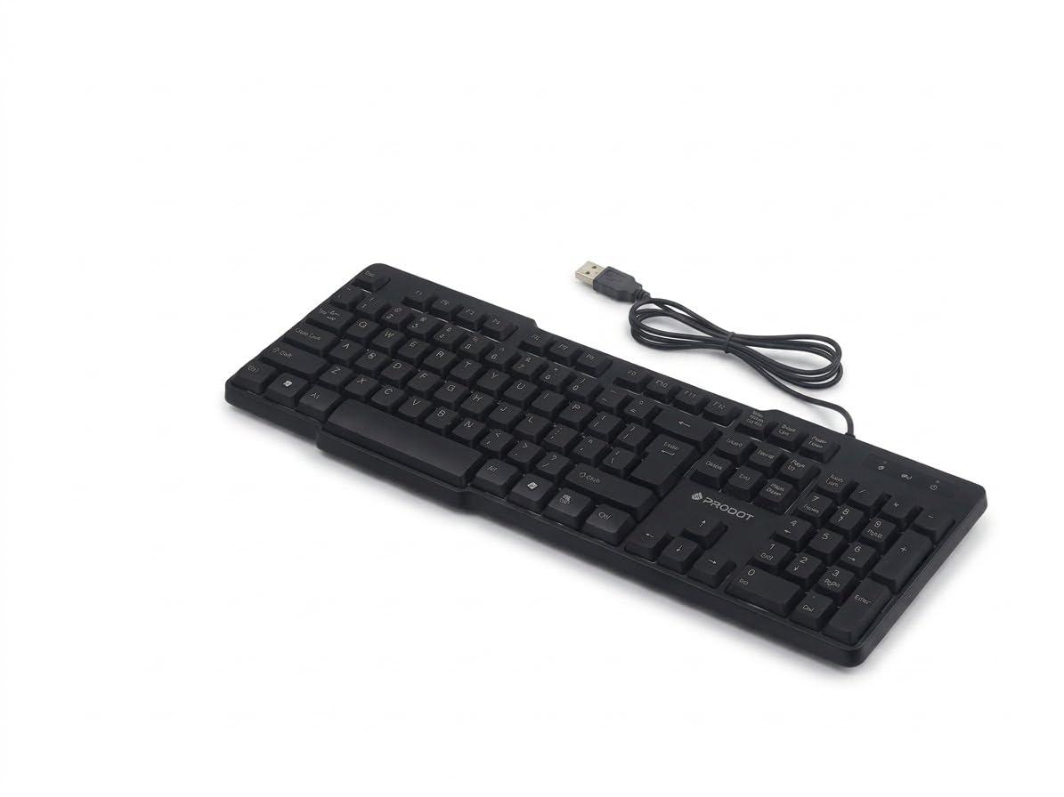 USB Wired Keyboard for Desktop, Laptop, Tablets | Plug & Play, Numeric Keypad, Full-Size Layout, Compatible with iPads, Black-image-35