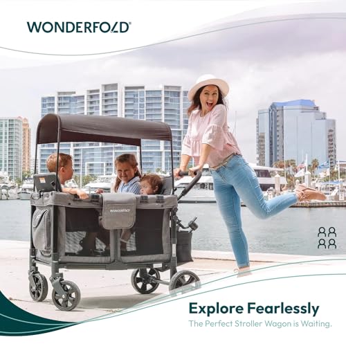 image for WONDERFOLD W4 Original Stroller Wagon (4 Seater) - Collapsible Wagon S