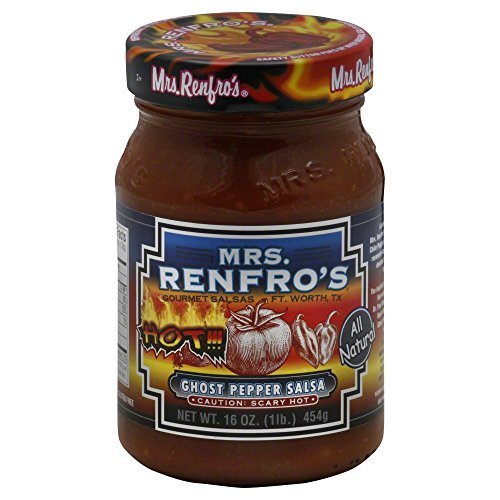 Mrs. Renfros Salsa (6 Pack) Ghost Pepper 16oz Jars by Mrs