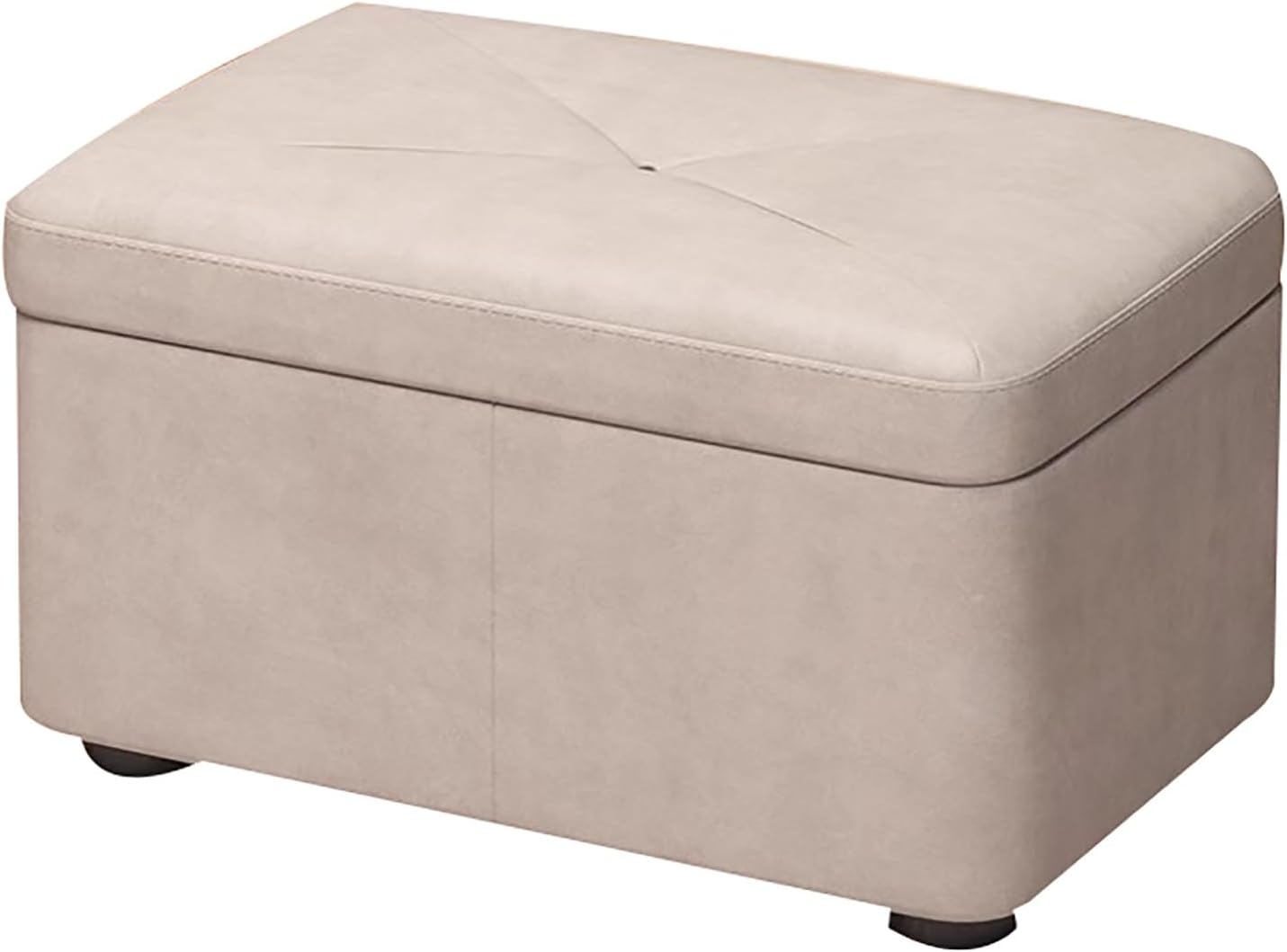 , Synthetic Leather Upholstered, Hidden Storage Bench for Bedroom, Living Room & Hallway, Footrest, Stylish Blue, 10.6in/27cm, Space-Saving Solution