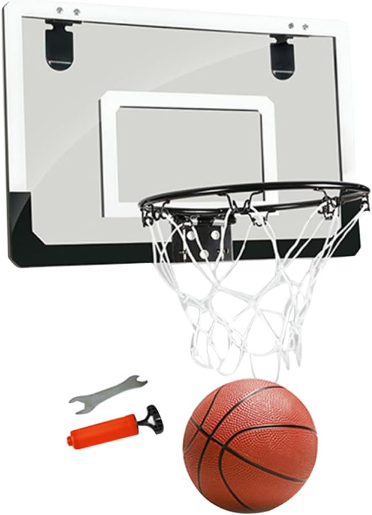 1pc Mini Basketball Board Door Hanging Black Over The Door Basketball Hanger Creative Decor Indoor Outdoor Material