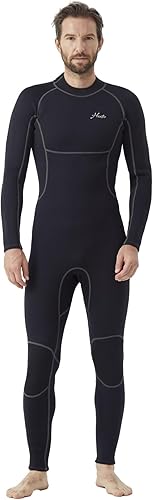 Miniatura 2 de Hevto - Traje completo de neopreno para hombre, de 0.118 pulgadas, con manga larga y cierre en la espalda, mantiene el calor, para bucear, surfear,