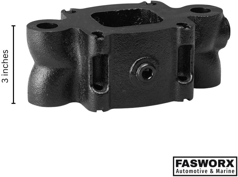 Mercruiser Set of 2 Dry Joint 3” Spacers with Riser Extension Kit - Replaces 864929A1, 864929A3, V6, V8 4.3L, 5.0L, 5.7L & 6.2L engines with 7 Degree Elbow - 3 inch Dry Joint Spacers by FASWORX