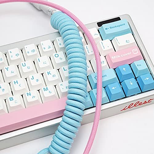 Keycap 141 Keys PBT DYE-SUB Cherry Profile Japanese White Blue Milk Cover Keycaps for GH60/GK64/RK987 RK61/ Mechanical Gaming Keyboard