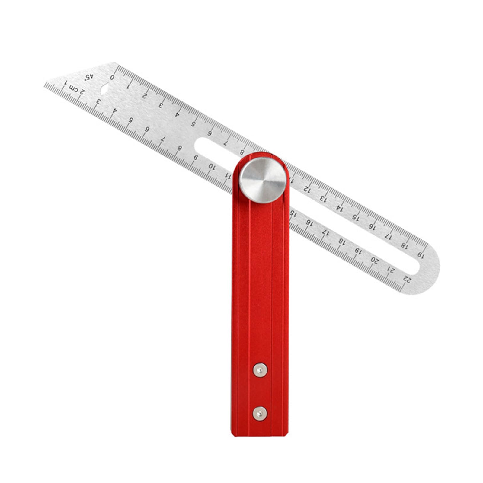 Heavy-Duty Adjustable Combination Square with Locking Nut for 90/45 Degree Accuracy Aluminum Mixture Woodworking Square