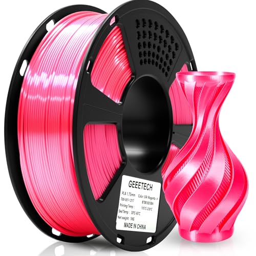 Image of Geeetech Silk PLA Filament 1.75mm, Metal-Like Shiny Silk Rose Pink 3D Filament 1kg (2.2lbs) 1 Spool, Dimensional Accuracy + /- 0.02 mm, Fit Most FDM Printer (Magenta)