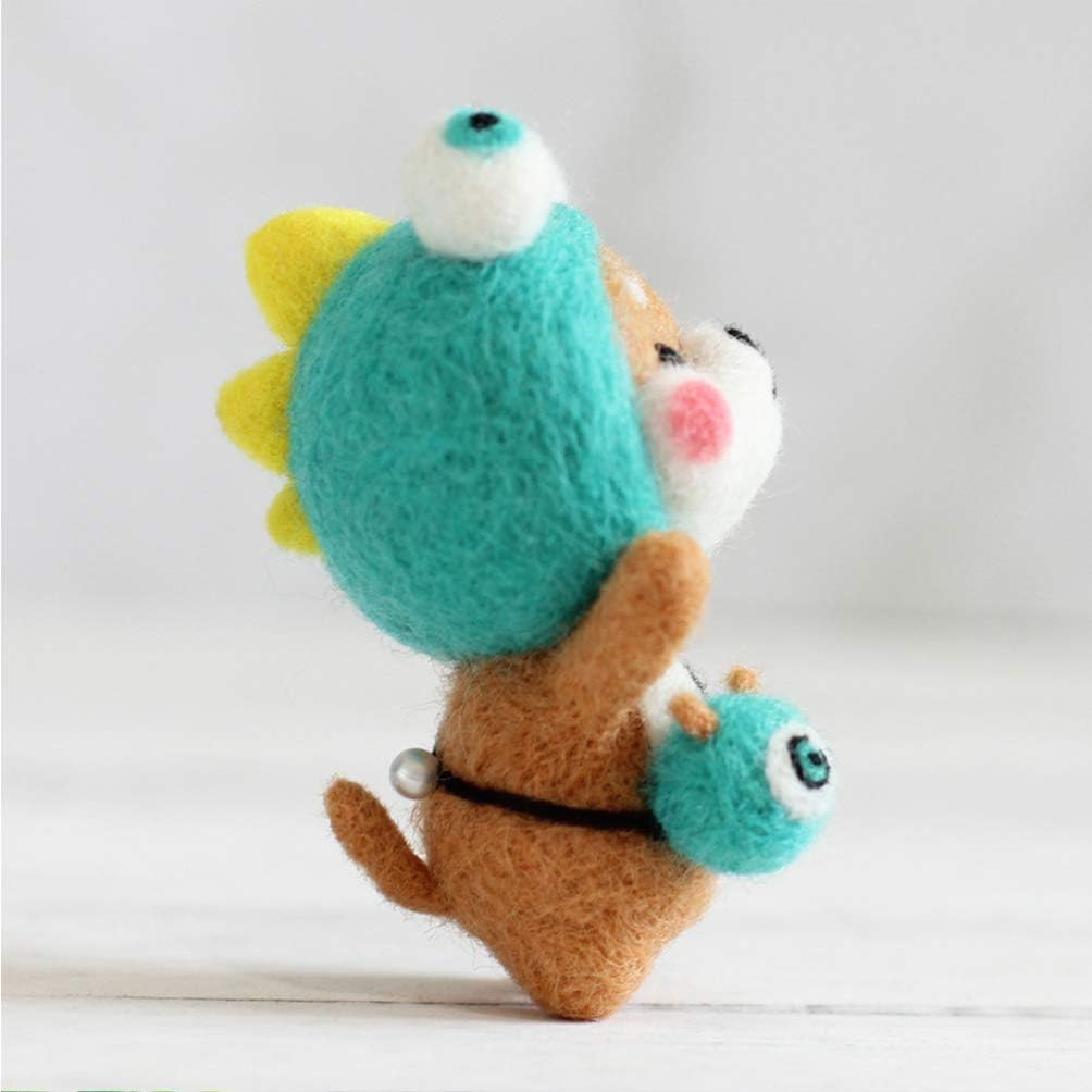 Ciieeo 1set Wool Felt Kit DIY Material Package for Handmade Animal Crafts Non-Finished Wool Felt Accessories Creative Home Decoration for Beginners