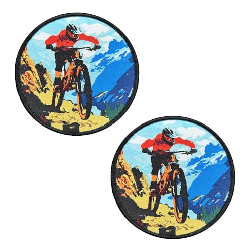 2 parches para deportes al aire libre para moteros y carros de montaña para ropa, chaquetas, mochilas, chalecos, uniformes, motociclistas, motos, manualidades, decoración, 2 unidades