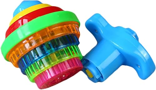 Juguete giratorio con luz superior giratoria intermitente, juguete giroscopio con juguetes iluminados, trompos para niños, juguete giratorio para