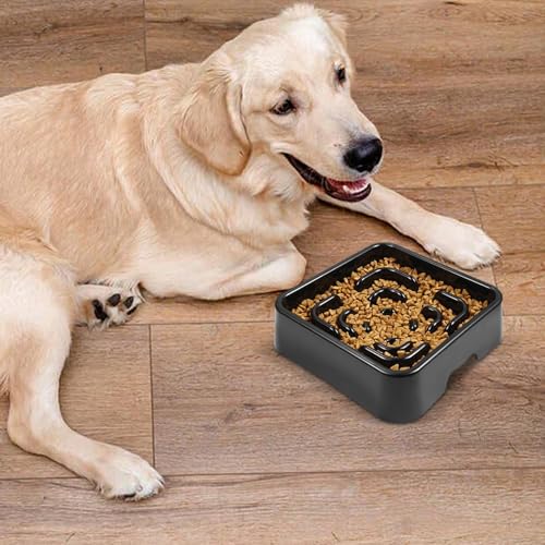 Slow Feeding Dog Bowl, Food Grade Slow Eating Bowl, 23.5/23.5/6.5 inches, Safe Pet Feeder, Gulping Design for Fast Eaters, Improves Digestion and Prevents Choking (Multicolor) – Image 4