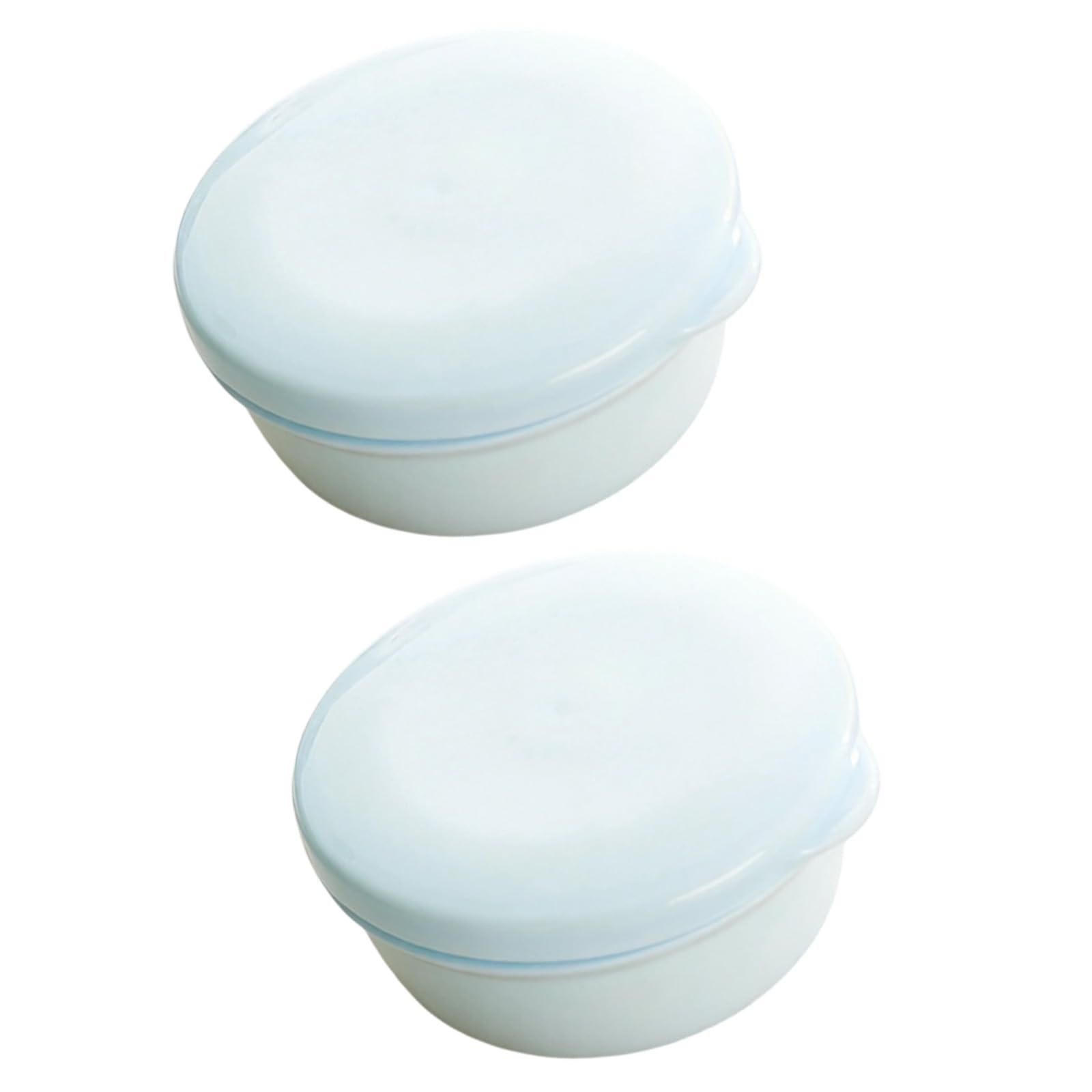 Of 2 Modern Soap Dishes for Shower Countertop and Travel Use Space Saving Secure Lid Container for Outdoor Dry Container