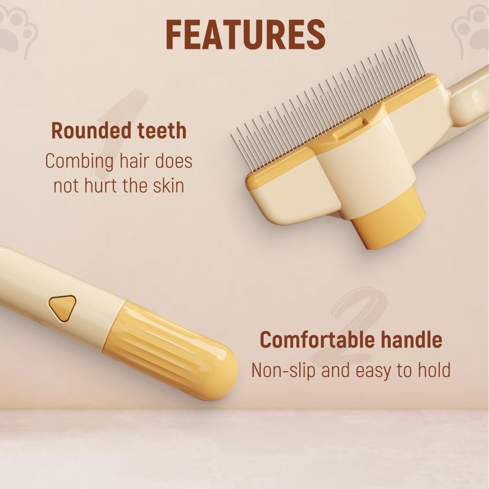 Self-cleaning pet brush for long and short hair care cat brush - Image 4
