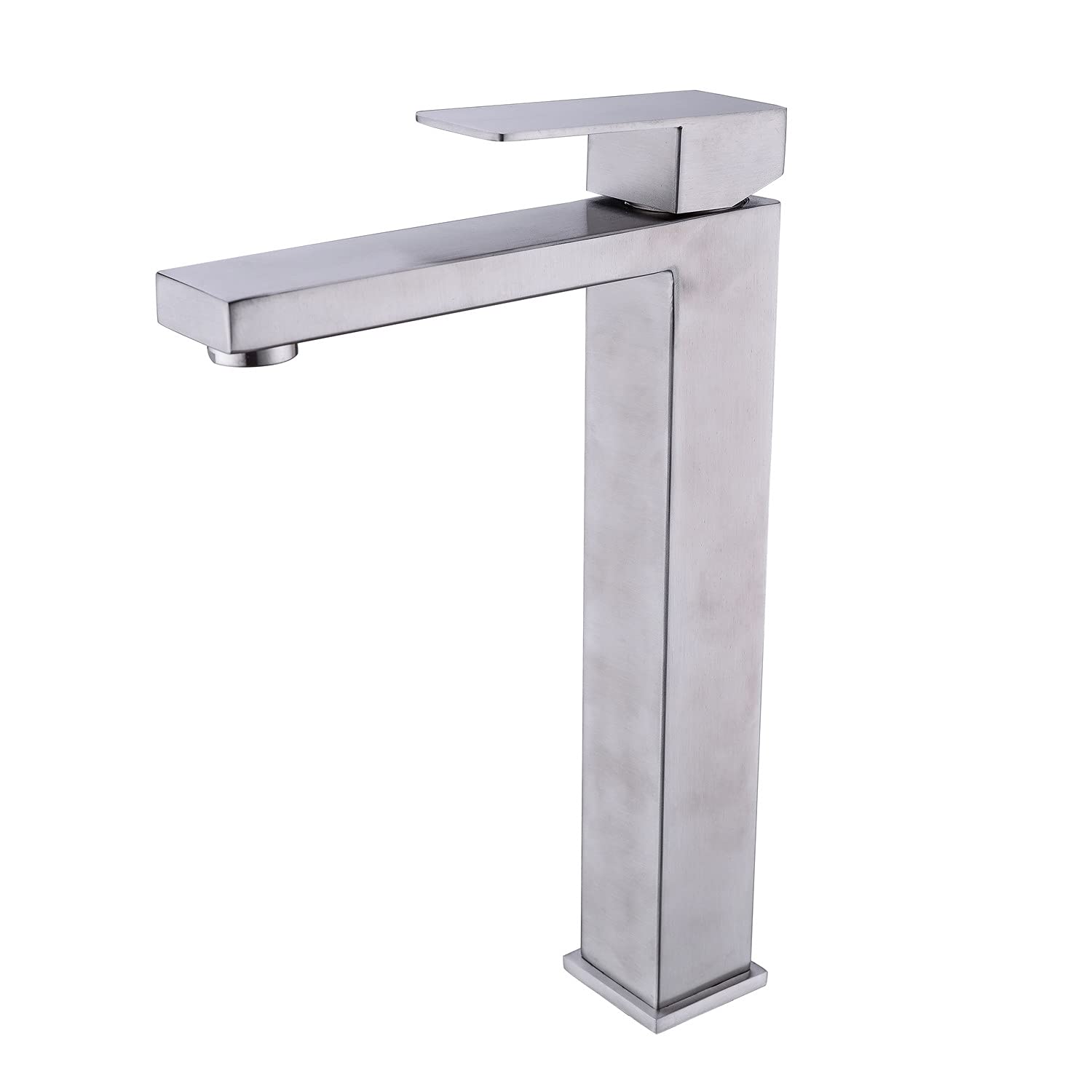 Mitigeur de lavabo salle de bains nickel brossé robinet évier poignée unique