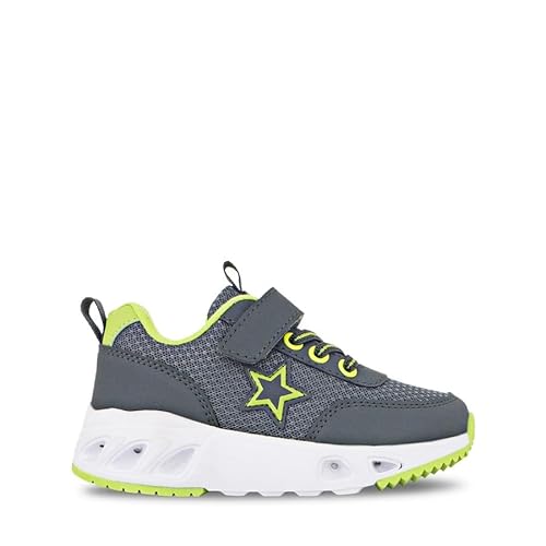 Lightning Bolt Boy's Talib Lightning Sneaker, Grey, US 1/UK 13